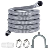 Ablaufschlauch für Waschmaschinen Abwasserschlauch Verlängerung 3M x 20mm waschmaschinenschlauch Universal Abwasserschlauch Verlängerung Set für Waschmaschine Geschirrspüler Trockner