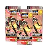 Battler Ceylon Schwarzer Tee mit Erdbeergeschmack - 3 Multipack x 25 Doppelkammer-Teebeutel (je 2g) - Premium Sri Lanka Brew mit fruchtigen Noten