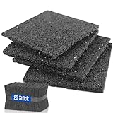 25 Stück Terrassenpads Gummiunterlage Bautenschutzmatte | 3 mm 200 x 200 mm | Größe auswählen