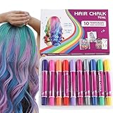 Haarkreide | Farbstifte 10 Farben | Waschbare temporäre Marker, Make-up-Set, lustiges Spielzeug für Mädchen, Erwachsene, Cosplay