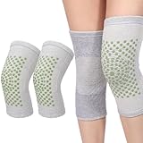 Wärme Knieschoner, Kniewärmer für Männer Frauen, Selbstheizende Knieschoner, Knieschoner, Beheizte Kniebandage, Warme Kaltes Knie Kniemanschette für Damen und Herren, Grau