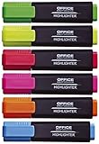 OFFICER PRODUCTS PRODUCTS Textmarker Leuchtend 6er Pack Farbe: Gelb, Oragne, Rosa, Grün, Rot, Blau/Highlighter Textliner Die Ungiftige Tinte, Keilspitze Leuchtfarben Hohe Qualität/ Strichstärke 1-5mm 17055219-99