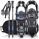 Arctic Adventures Co. Leichtgewicht-Schneeschuhe für Herren und Damen aus Aluminium, mit verstellbaren Größen und Trekking-Stöcken.