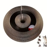 Huotflame Magic Organ Katzen Kratzbrett – Faltbares 3-in-1 Kratzspielzeug mit Glöckchen & Katzenhöhle – Umweltfreundliches Wellpappe Katzenbett für Katzen Indoor Unterhaltung