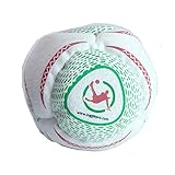 Juggle Pro Hacky Sack Footbag mit 8 Paneelen – Modell World Cup – FUSSJONGLIEREN - Hergestellt aus Ultra Wildleder (Amara) Kunststoffgewebe, Gefüllt mit EPS-Kunststoffpaletten, Handgenäht