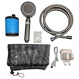 AWJUWHBJ Tragbarer großer Behälter, Eimer für Notfälle, Dusche, Badezimmer, für Camping und Wandern, einfach zu installieren