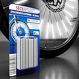 Secureflect Speichenreflektoren | Original 3M™-Scotchlite | StVZO-zugelassen | maximal sichtbar | erhöhte Fahrrad Sicherheit | 360° Reflexion – einfache Montage | alternative zu Katzenaugen (36 Stück)