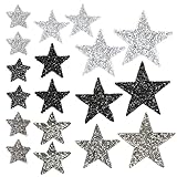 Sterne Aufbügelbilder zum Aufbügeln 18 Stk Stern Bügelbilder für Textilien Strass Aufnäher Bügel Patches Flicken für Kleidung
