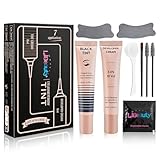 Libeauty Wimpernfarbe Schwarz – 2-in-1 Wimpernfarbe & Augenbrauenfarbe Set mit 8 ml Farbcreme, wiederverwendbaren Augenpads und Zubehör zum Färben von Wimpern und Augenbrauen zu Hause