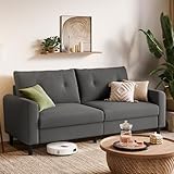 LINSY HOME Sofa 3 Sitzer, 201cm Breit Sofas mit Verstellbarer Sitztiefe, Kleine Sofacouch für Wohnzimmer Schlafzimmer Wohnung Büro