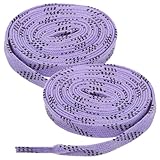 LIGHTAOTAO Eishockey Schnürsenkel Gewachst Flach Lila 1 Paar Verschleißfest für Rollschuhe und Hockeyschuhe zum Eiskunstlauf