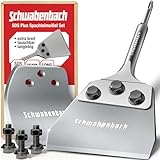 SCHWABENBACH Verbesserter Spachtelmeißel SDS-Plus 125x250 mm - 2 mm Stärke - Inklusive Ersatzklinge & Schrauben - Premium Bodenschaber für effizientes Entfernen von Teppich, PVC, Farbe & Fliesenkleber