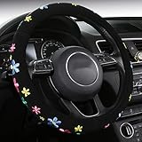 Auto Lenkradhülle Süßes,Süss Mini-Blumen,Lenkrad Abdeckung,Lenkradbezug,Gestickt Niedlich, Schweißabsorber,Anti-Rutsch,38cm (SWC-Florala)