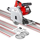 WALTER Tauchsäge 1200W – Präzise und Tiefe Schnitte bis 56mm, Kipp- und Absenkbarer Motor, Inklusive Führungsschienen und Zubehör, Ideal für Filigrane Zuschnitte