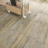 Wallercity Holzbodenfliesen, zum Abziehen und Aufkleben, wasserdicht, Vinyl-Bodenbelag für Badezimmer, Küche, Wohnzimmer, Schlafzimmer, 5 Stück