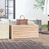 LVHUIDEH Aufbewahrungsbox aus Holz, Gartenbox, Outdoor Werkzeugkasten, Auflagenbox für Garten Balkon Terrasse Hinterhof, Spielzeug Storage, Gartentruhe, 101 x 50,5 x 46,5 cm