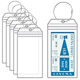 6 Stück Groß Kofferanhänger für Kreuzfahrten, 19,5 x 10,3 cm Kreuzfahrt Gepäckanhänger mit Edelstahl Schlaufe Transparente Kofferanhänger Kofferschilder Wasserdicht PVC für Reisegepäck Taschen
