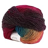 VILLCASE 1 Rolle Gehäkelte Schallinie Gefärbtes Häkelgarn Buntes Garn Aus Baumwolle Strickgarn