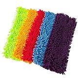 Mop Pads,5 Stück Mop Microfaser Reinigung Pads,Waschbarer Saugfähiges Wischmopp Bezug,Ersatz Mop Pads,Mikrofaserpad Geeignet für die meisten Bodentypen und maschinenwaschbar