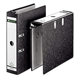 Leitz Qualitäts-Hängeordner 180°, A4, Schwarz, 8 cm Rückenbreite, Ideal für Verwendung im Hängezug, Einband aus Hartpappe, 18210000