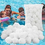 DUBUOZA Filterbälle Pool für Sandfilteranlagen,1300g Pool Filterbälle Wiederverwendbare Filterkugel mit Wäschenetz kann 45 Kilogramm gefilterten Sand ersetzen,Aquarium, Schwimmbad Filter Zubehör