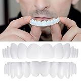 2 Paar Instant Veneers Zahnersatz Kosmetische Künstliche Zähne Aufsteckbare Zahnabdeckung Clip-In Veneers Zahnaufhellung Temporäre Zahnaufhellung Für Ober- Und Unterkiefer