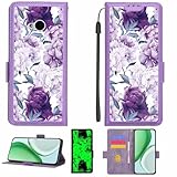 Kinetijy hülle Kompatibel Für HTC One Hülle Case Handyhülle Schutzhülle [Mit 9H Härte HD Schutzfolie][RFID-Blockierung][Dunkler Leuchteffekt] LPT-ZSH