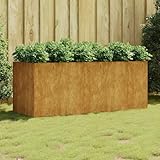 FSJIELW Home & Garden-Garden Hochbeet 200x80x80 cm Cortenstahl Möbel Wahl