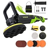ETOOLAB Upgrade Auto Poliermaschine [2025 Verbessert] 1300W, 7 Variable Geschwindigkeit, 22 tlg, Poliermaschine Set mit 152/178mm Polierpad, für Auto Boot KFZ