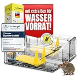 Heimwert Lebendfalle Maus Mausefalle 2erSet - mit Wasser Speicher + Köderbox + Ventilationsöffnungen - Mäuse Lebendfalle mit Quick Release Ausgang ohne Mäuse Kontakt I Mausefallen Lebendfallen Set