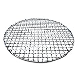 Napacoh 304 Grillrost Edelstahl, Grillrost Rund Aus-Rostfreiem Stahl, Grill-Aufsatz, Rost, BBQ, Antihaft-Grillgitter 38cm