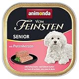 vom Feinsten Senior Hundefutter von animonda mit Putenherzen (22 x 150 g), Hundefutter ab 7 Jahren von animonda, ohne Getreide und Zucker, mitfrischen, fleischlichen Zutaten
