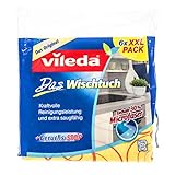 Vileda Allzwecktuch Ultra Fresh entfernt fetthaltigen Schmutz selbst ohne Chemie, extrem saugfähig, hinterlässt einen streifenfreien Glanz, bleibt länger hygienisch frisch, 6er Pack