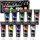 RDDAIPE 10*60ml Fingerfarben Kinder Ungiftig, Fingermalfarben für Kinder Ungiftig, Fingerfarbe, Fingerfarben für Kinder, Waschfest, Vegan, für Kinder ab 3 Jahren Zum Malen In Der Schule und zu Hause