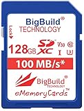 BigBuild Technology 128GB U3 SDXC-Speicherkarte für Panasonic Lumix DC G97, TZ99, ZS99, S1II, S1IIE Kamera