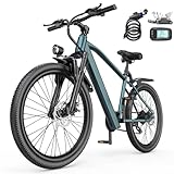 E-Bike 26' 7-Gang Hochkohlenstoffstahlrahmen Elektrofahrrad 250W Motor 10Ah Akku Höchstgeschwindigkeit 25km/h City E-Bike mit LCD Display, ideal für Damen und Herren