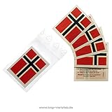 20 x Norwegen Tattoo Fan Fahnen Set - WM 2018 Norway Temporary Tattoo Flag (20)