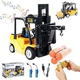 Wula Ferngesteuerter Gabelstapler Spielzeug, mit Boxen/Ton- und Lichtspray, Zwei wiederaufladbare Batterien & Ladegerät, Technik Auto Spielzeug Junge Geschenk