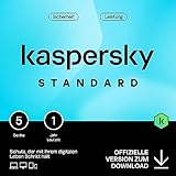 Kaspersky Standard Anti-Virus 2024 | 5 Geräte | 1 Jahr | Umfassender Schutz | Online-Banking Schutz | Leistungsoptimierung | PC/Mac/Mobile | Aktivierungscode per Email