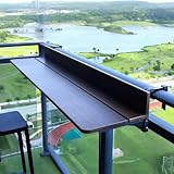 Klappbarer Hängeländertisch, verstellbar für Außenbereich, Balkon, Terrasse, Garten, Deck, Computer, Esszimmer und Bartheke