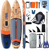 Niphean (Extra Groß) Stand Up Paddling Board, SUP für 2+1 Personen/Familien, SUP Board mit (Anfängergeeignet) Balancierflügel, wasserdichte Handyhülle, Stand Up Paddle Board for Adults, Geschenkideen