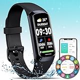 Fitness-Aktivitätstracker für Männer und Frauen, Smartwatch mit Blutdruckmessgerät, Herzfrequenz-Schlafmonitor, IP67, wasserdicht, Schrittzähler, Kalorien-Tracker, Gesundheitsuhr für Android iOS
