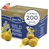 Lyra Pet® | 200 Meisenknödel im Netz à 90 g = 18 kg | Energiespender für Wildvögel | Vogelfutter Ganzjährig | Nährstoffreiches Wildvogelfutter | Fettfutter für Sommer & Winter | Mit Netz zum Aufhängen