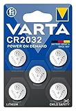 Varta Batterien Electronics CR2032 Lithium Knopfzelle 3V Batterie 5er Pack Knopfzellen in Original 5er Blisterverpackung 6032101415 Stil 1
