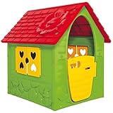 Dohany Spielhaus grün rot Kinderspielhaus Gartenhaus Indoor Outdoor +2J
