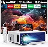 Neuer Beamer,4K-Unterstützung 5G WiFi projektor mit 20000 Lumen 300' Display Am Abend Outdoor Beamer Heimkino, kompatibel mit Smartphones/TV-Stick/PS5 /USB