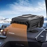 Coikes 12V Autoheizung Tragbar Auto Heizung Entfroster Heizlüfter Anti-Beschlag Auto Heizung Windschutzscheibe Defroster Defogge Autoheizung 2-in-1 Heizung/Kühlung Mini-Auto-Heizung Fan 360° Drehbar