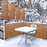 Bambus-Sichtschutz für den Außenbereich, 1,8 x 6,18 m, Terrassenzaun, Gartenteiler für Balkon und Hinterhof, perfekt für Sichtschutz und Außendekoration.
