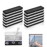 Magnete für Fliegengitter Clips 12 Stück Fliegengitter Fenster Magnetisch Magnetbefestigung für Fliegengitter Magnetische Fensterklammern für Fensterscheiben-kein Bohren Oder Schrauben