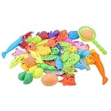 CFTGIW 39pcs/Set Magnetic Fishing Toy Fish Rod Net Set Spielen Spiele Pädagogische Spielzeuge Babykinder YS Beinhaltet Fischmagnetfischer